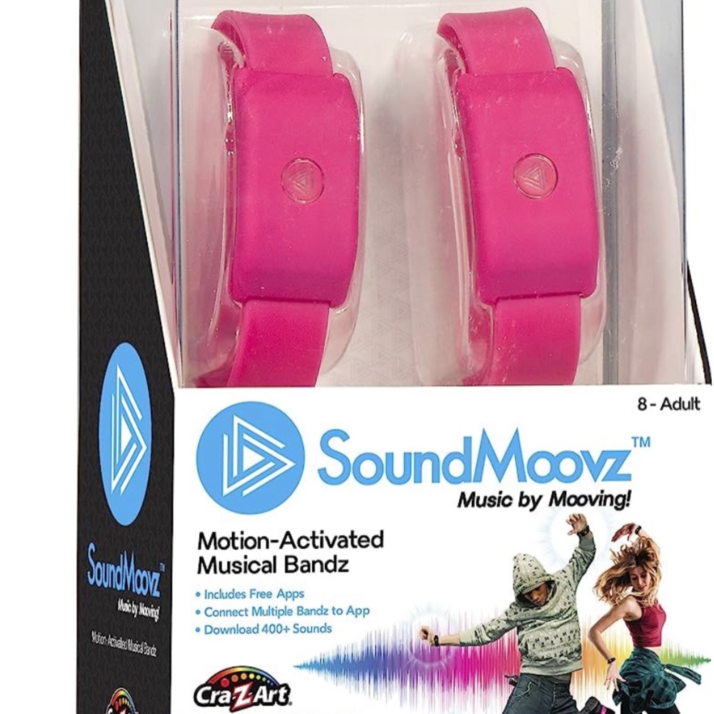 Cra-Z-Art SoundMoovz Motion Activated Pink Musical Bandz W/ Bluetooth